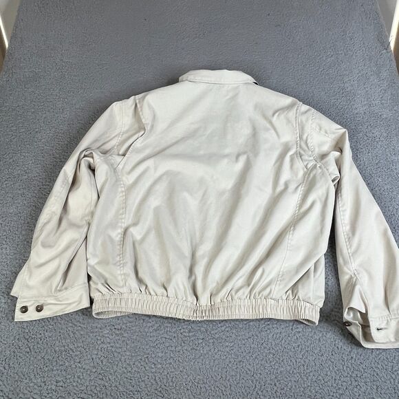 VTG Polo Ralph Lauren Jacket Large Tan Full Up Plaid Lined Bi Swing Windbreaker - Picture 2 of 13